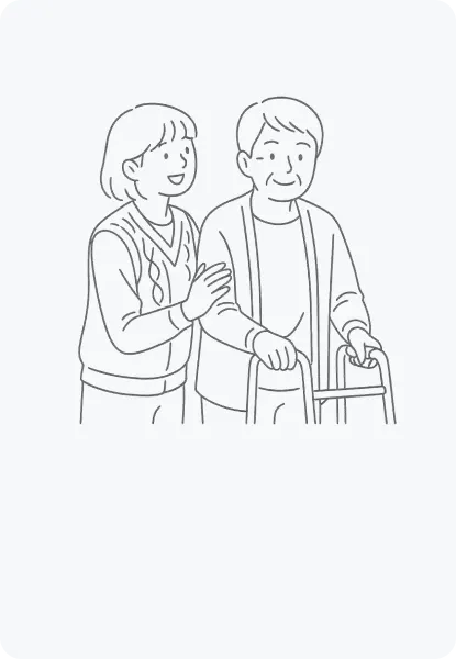 인천시 서구노인복지관 포트폴리오카드 앞면이미지