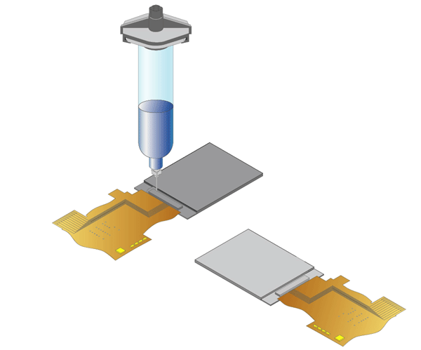UV SILICON LCD 도포